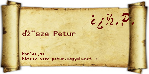 Ősze Petur névjegykártya